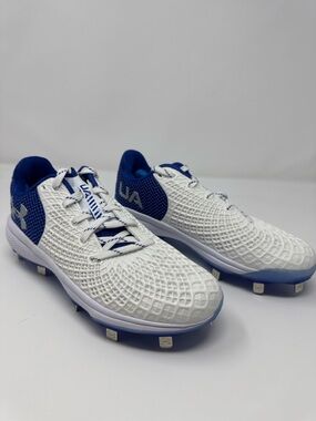 Under Armour UA Glyde 2 MT Women’s Softball Cleats White Blue NWT